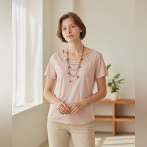 NWT CLEO  Eco Friendly Petites Pink Top